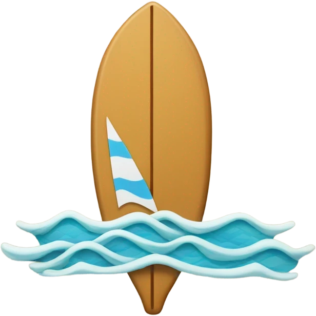 A very simple paddle icon with a small wave motif, emoji