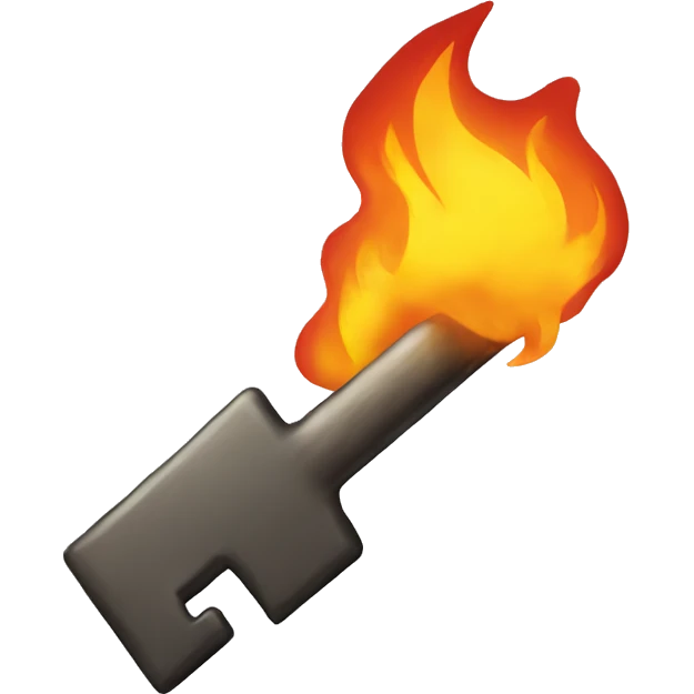 Key on fire emoji