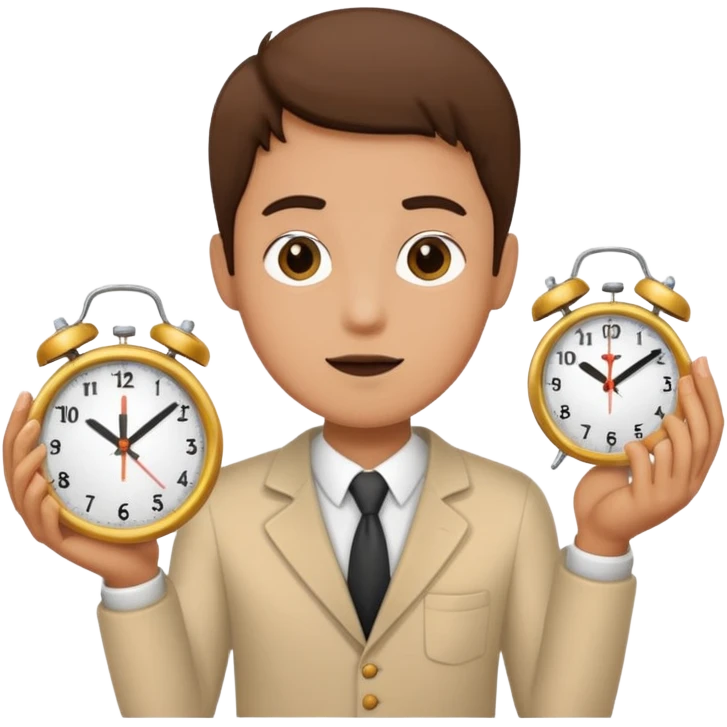 Face w clock it hand emoji
