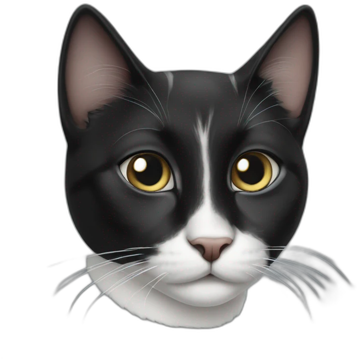 cute black-and-white-cat emoji