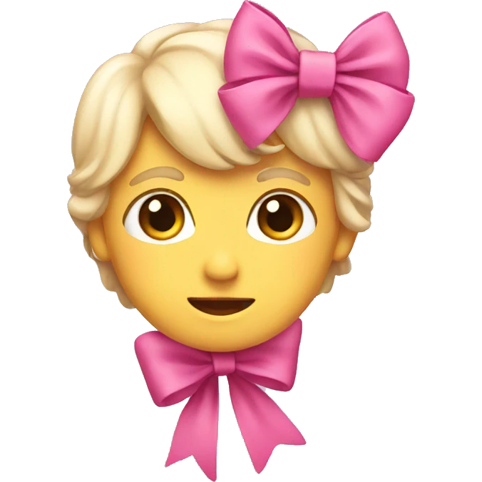a pink bow emoji