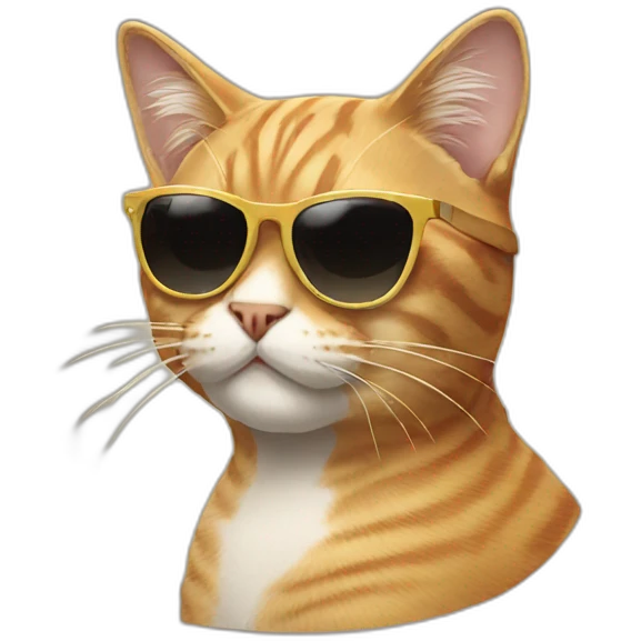 Cat with sunglasses emoji