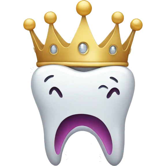 Tooth with crown  emoji