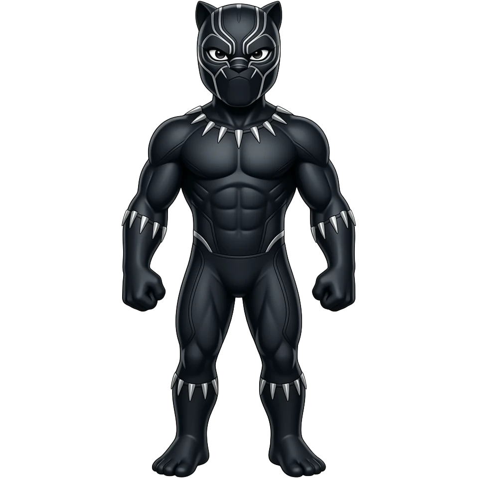 Una pantera negra emoji