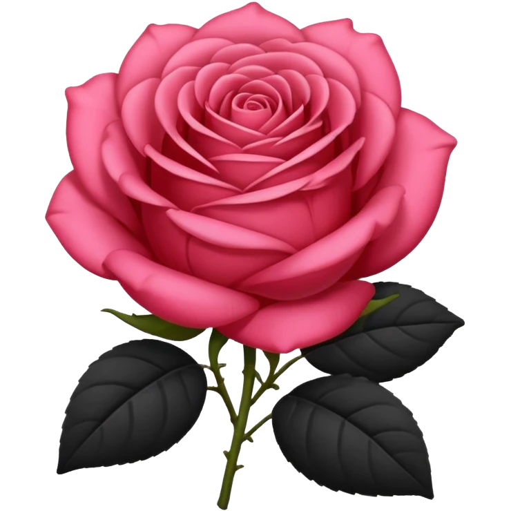 Emoji rosa negra en 2D emoji