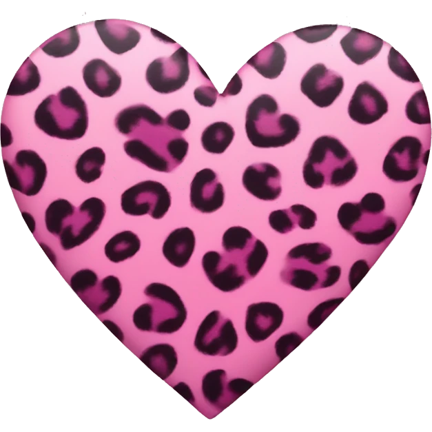 pink leopard print heart emoji