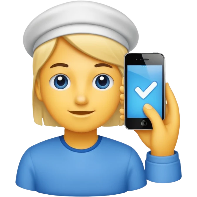 Make me a blue verified check emoji