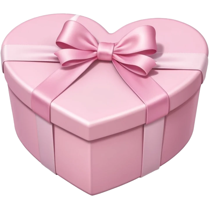 Pastel heart shaped gift box with bow emoji