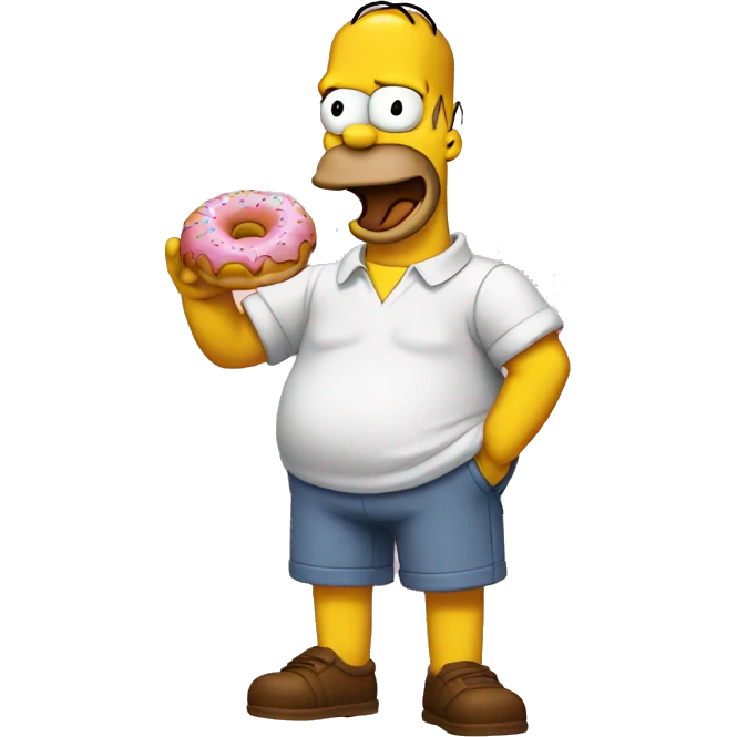 Homer qui mange un donut  emoji