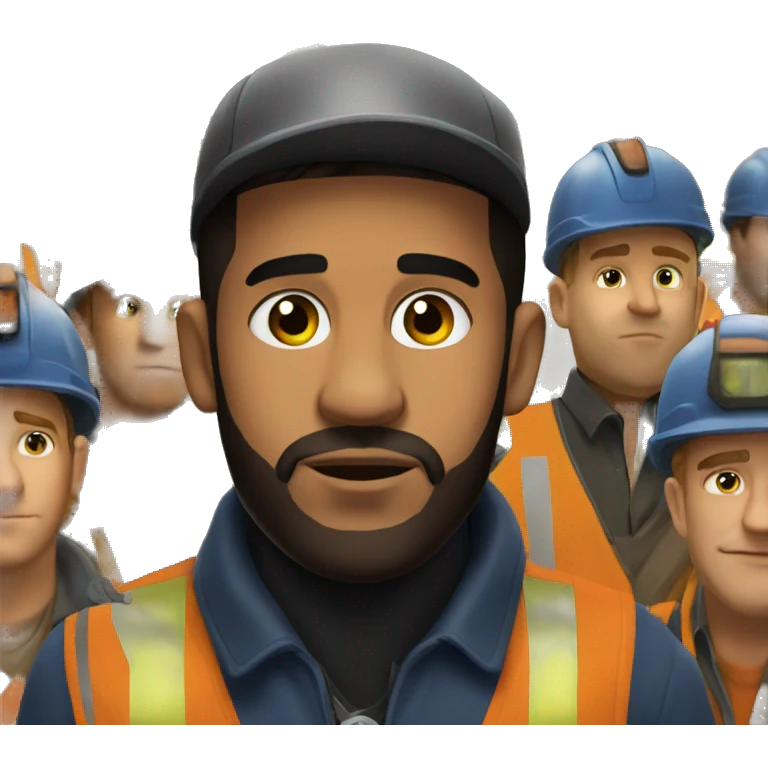 Drake looking at miners emoji