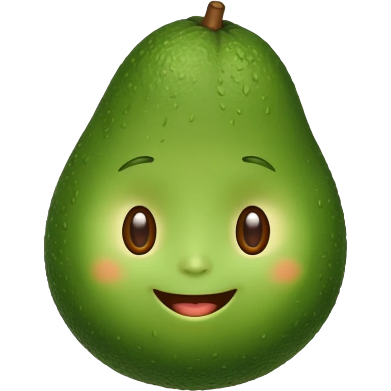 Make a avocado with a cute face emoji