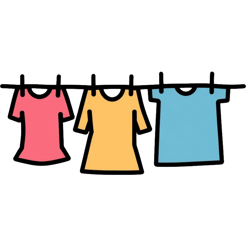clothes hanging on laundry line emoji