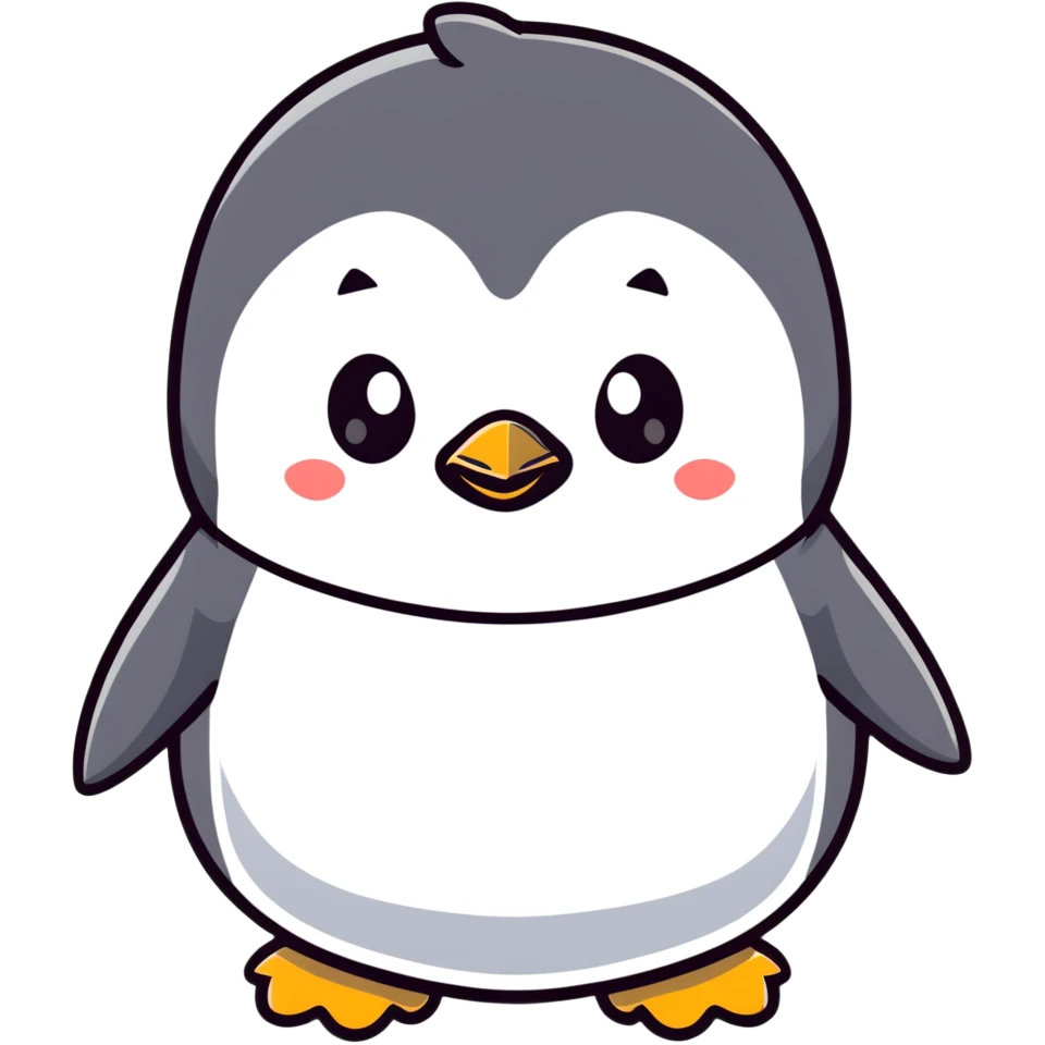 baby penguin with adorable chubby cheeks emoji