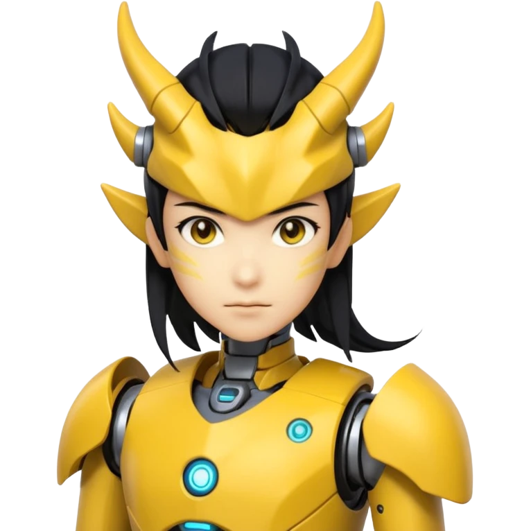 Anime Dragon HumanAndroid Yellow They/Them emoji