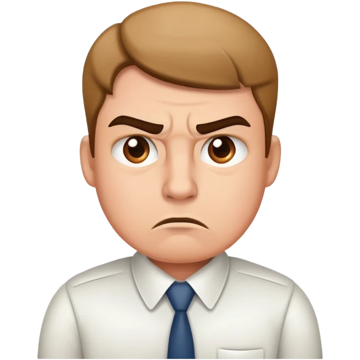 Irritated employee emoji