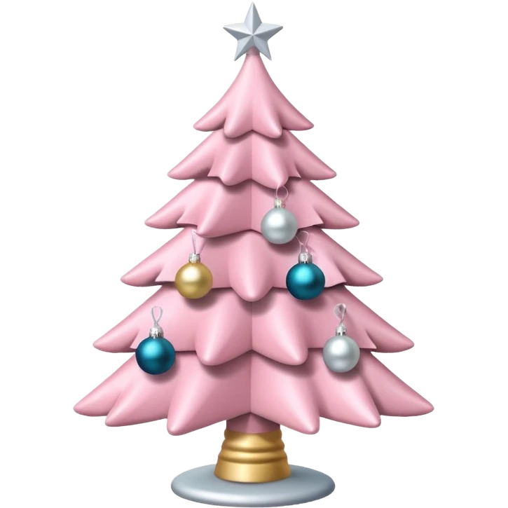 pastel pink christmas tree emoji