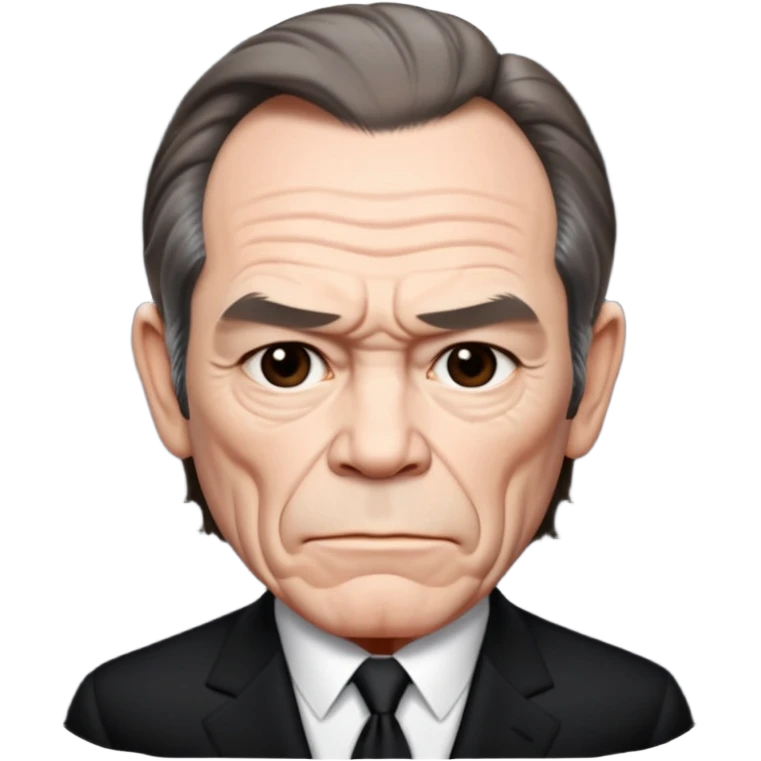 Tommy Lee Jones with black suit emoji