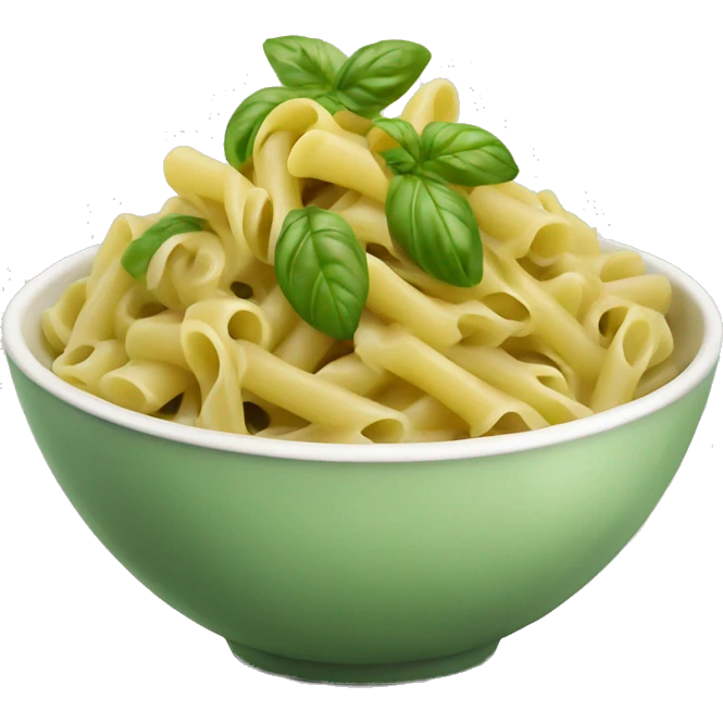 Pesto pasta in a bowl  emoji