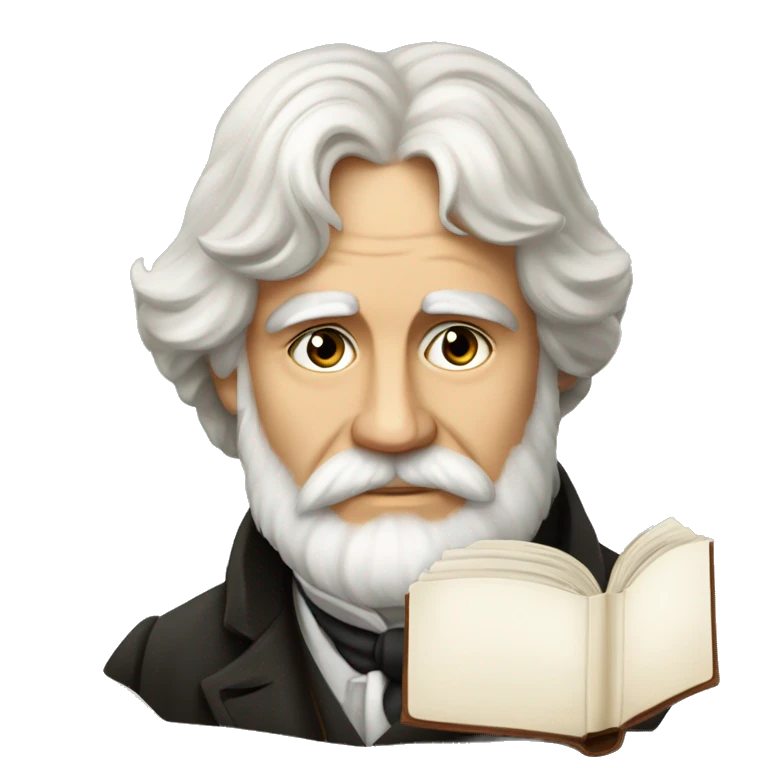Ivan Turgenev russian author with a book emoji