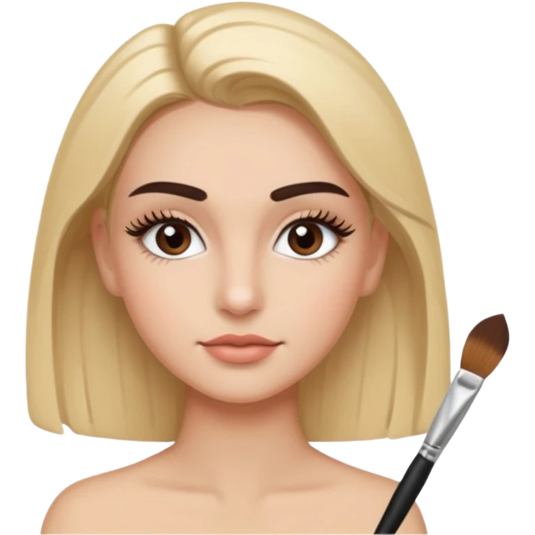 lash and brows done with a eyebrow brush emoji