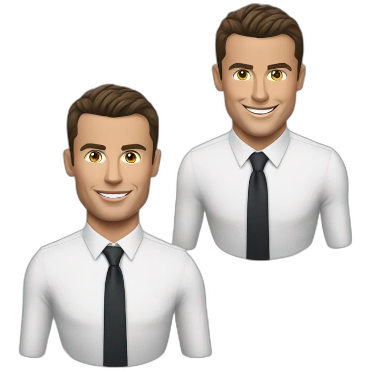 Cristiano Ronaldo et Emmanuel Macron emoji
