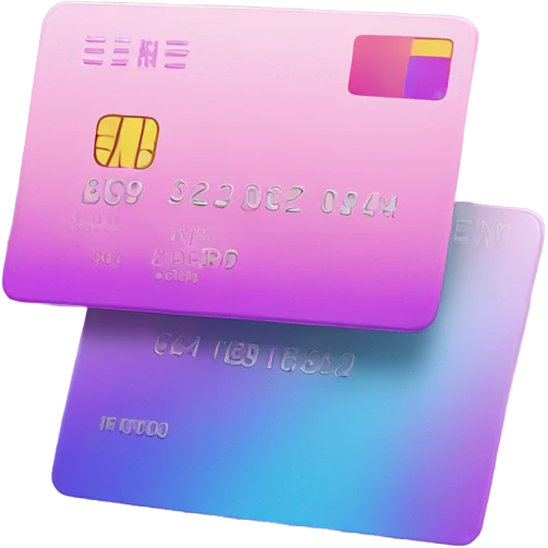 Vaporwave color themed credit card emoji, DO NOT INCLUDE NUMBERS OR TEXT emoji