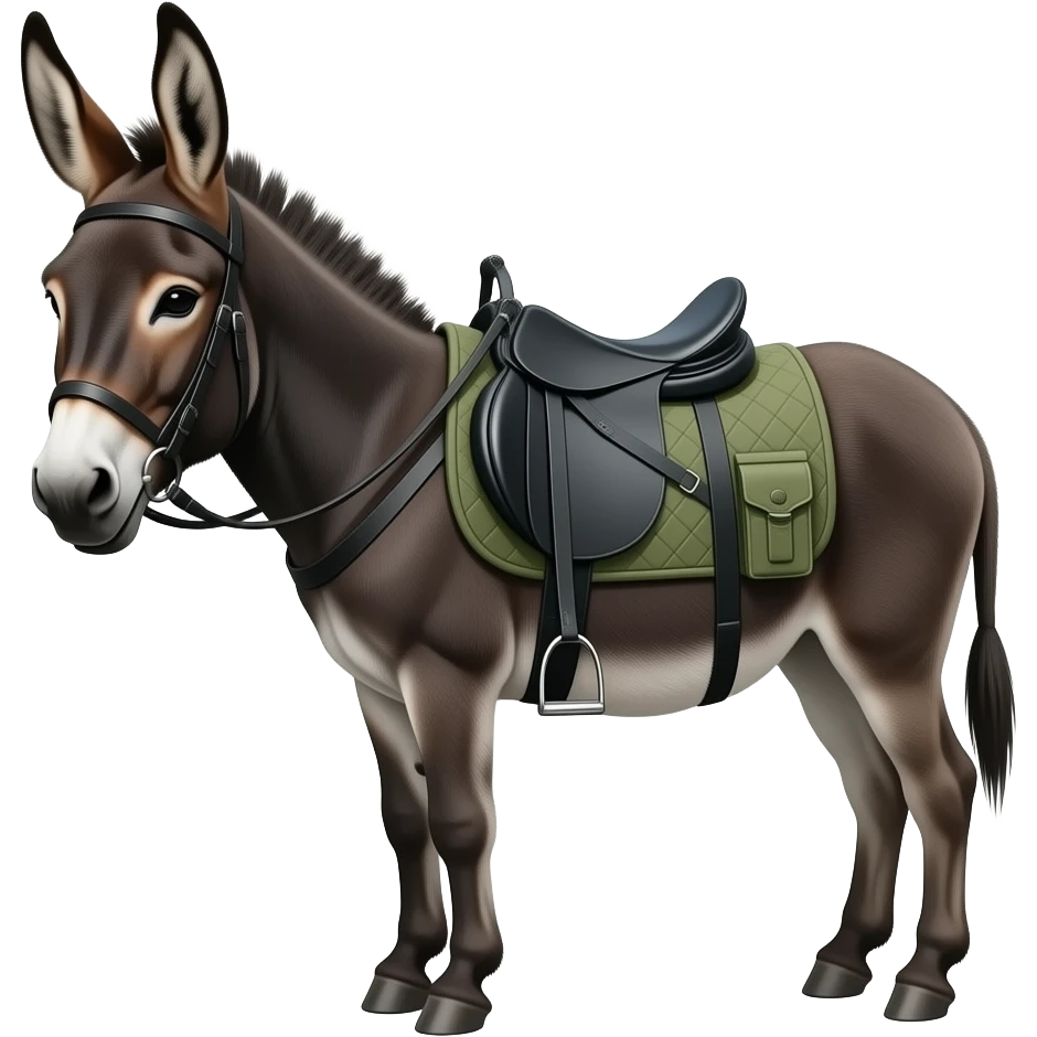bundeswehr Gebirgsjaeger on donkey emoji