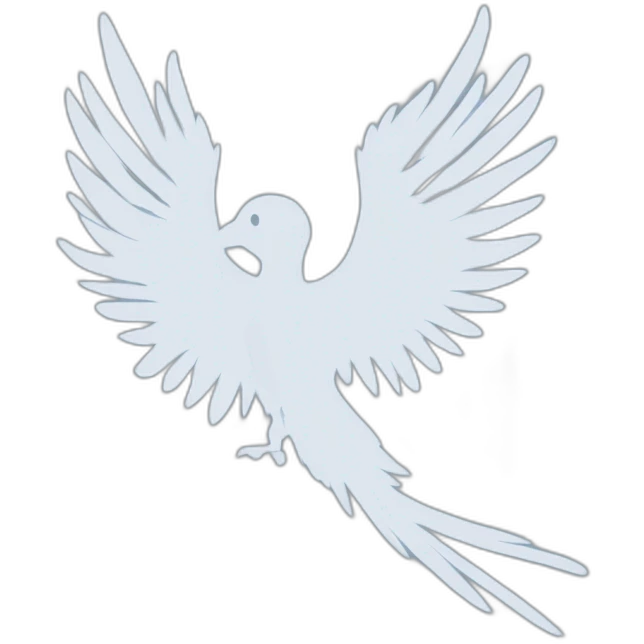 Bleu Phoenix simple icon profille, simple one color emoji