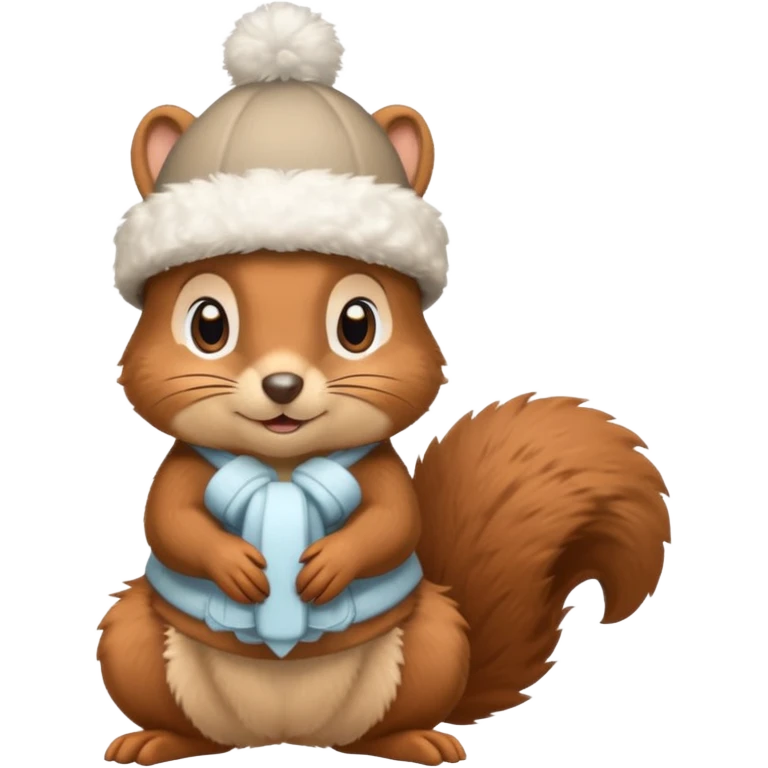 Snow Hat squirrel emoji