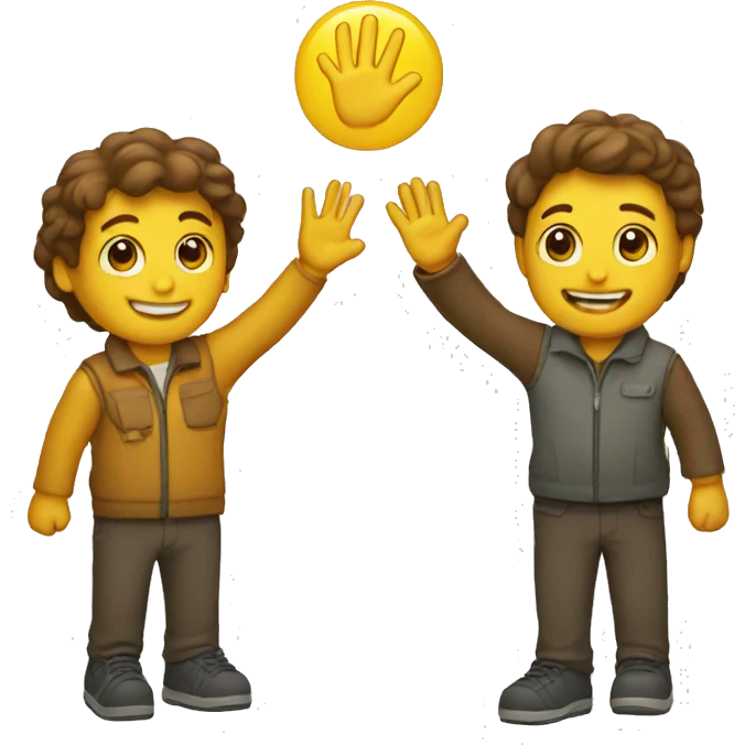 two people high five emoji