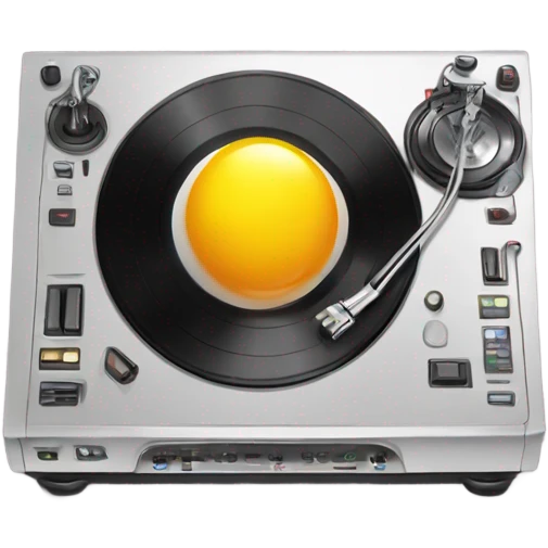 Egg using dj decks  emoji