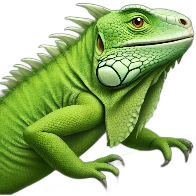 Frowning iguana emoji