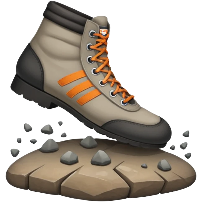 Foot kicking rocks emoji