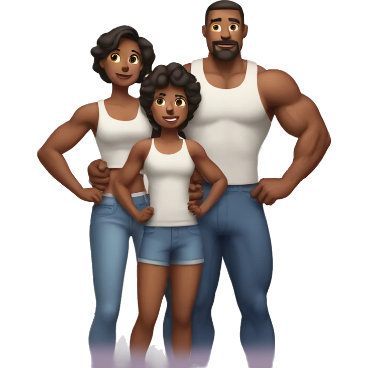muscular family emoji