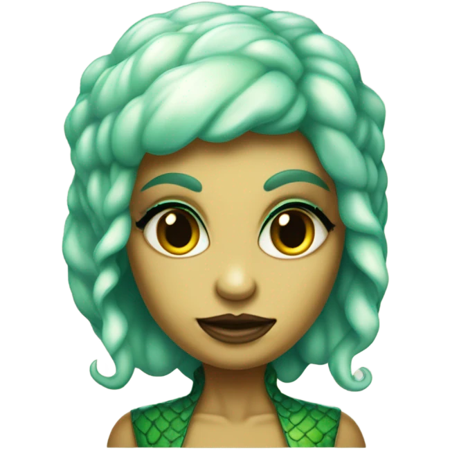 a Reptilian alien woman full body, in rockabilly dress emoji