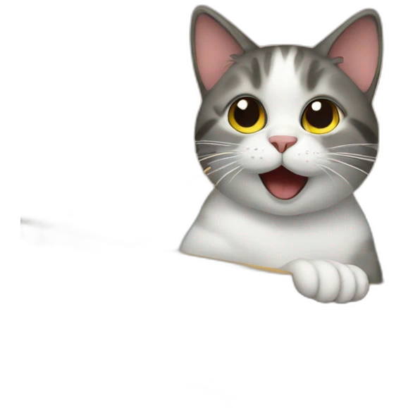Cat on a boat emoji