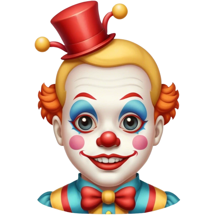 Cute Vintage circus clown emoji