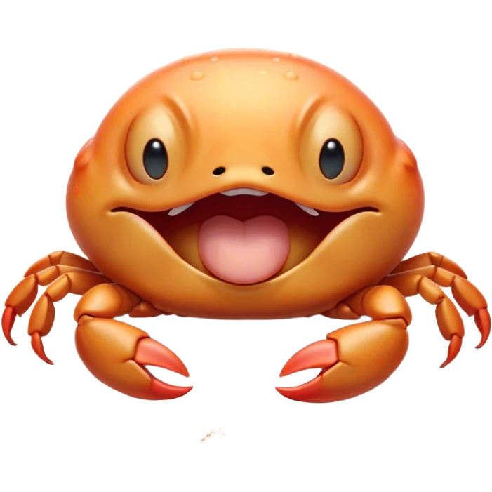 Cinematic Cute Yawning Baby Crab Portrait Emoji, Head tilted slightly with a dramatic, wide-open yawn, showcasing a petite, delicately armored body with gently drooping antennae and sleepy, half-closed eyes, Simplified yet irresistibly adorable features, highly detailed, glowing with a soft, cozy coastal glow, high shine, relaxed yet expressive, stylized with a dash of whimsical seaside charm, soft glowing outline, capturing the essence of a drowsy yet affectionate baby crab that appears ready to scuttle off for a nap! emoji