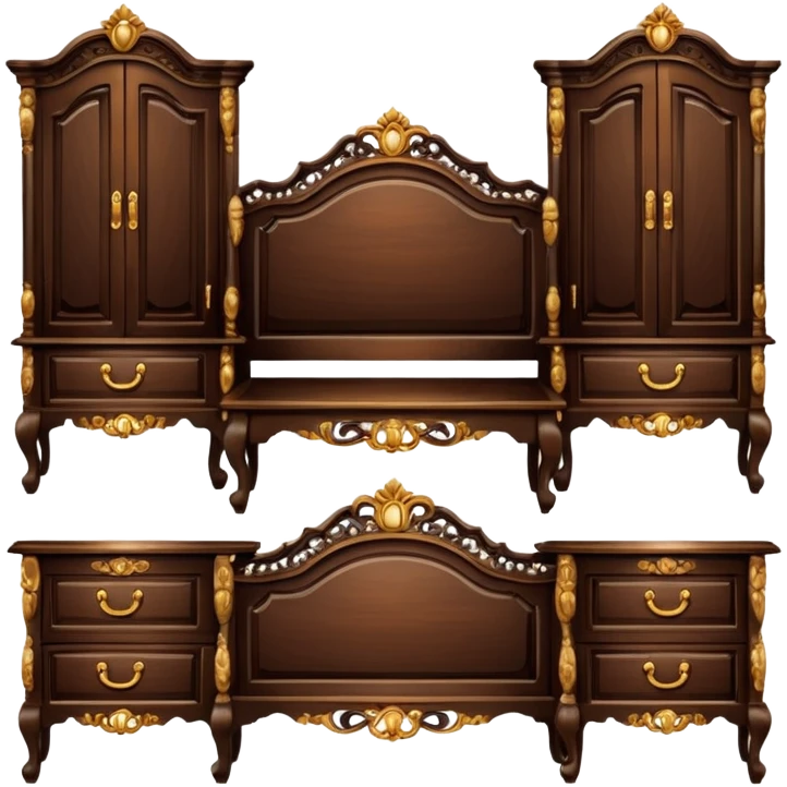 fancy wooden furniture set emoji
