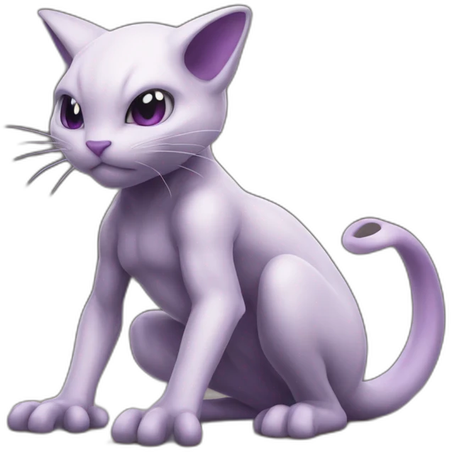 Mewtwo hyperrealistic emoji