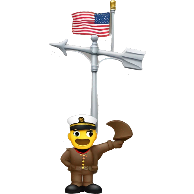 US marine with weather vane emoji