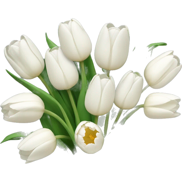 white tulip bouquet  emoji