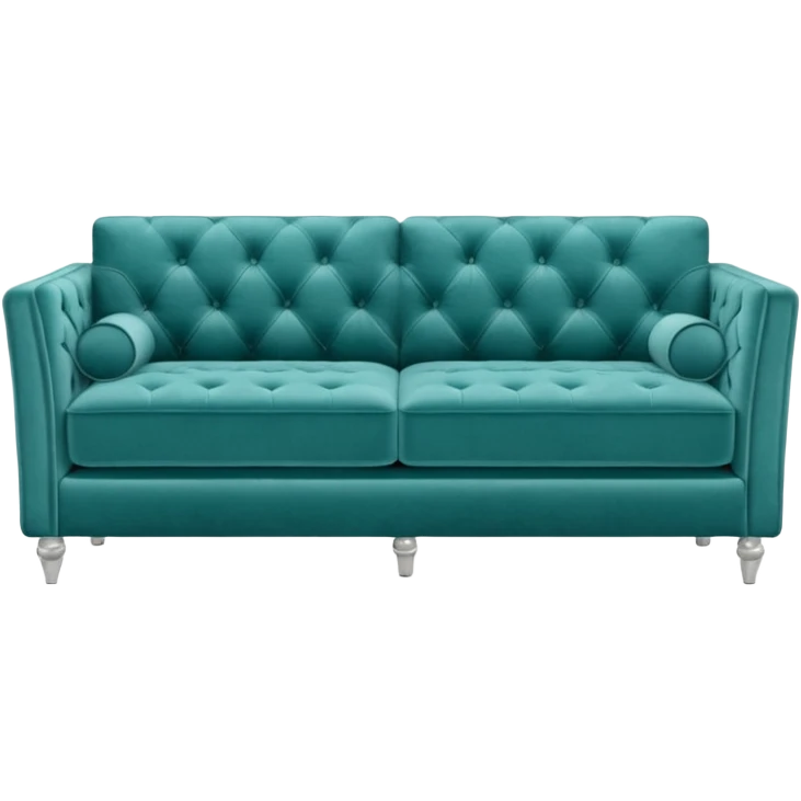 Long square teal sofa emoji