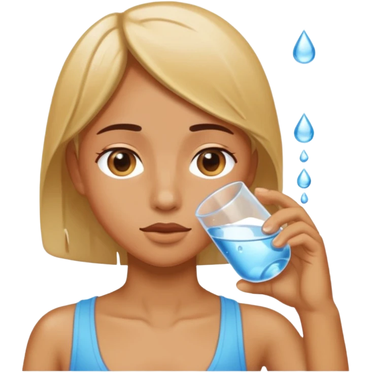 person drinking water emoji