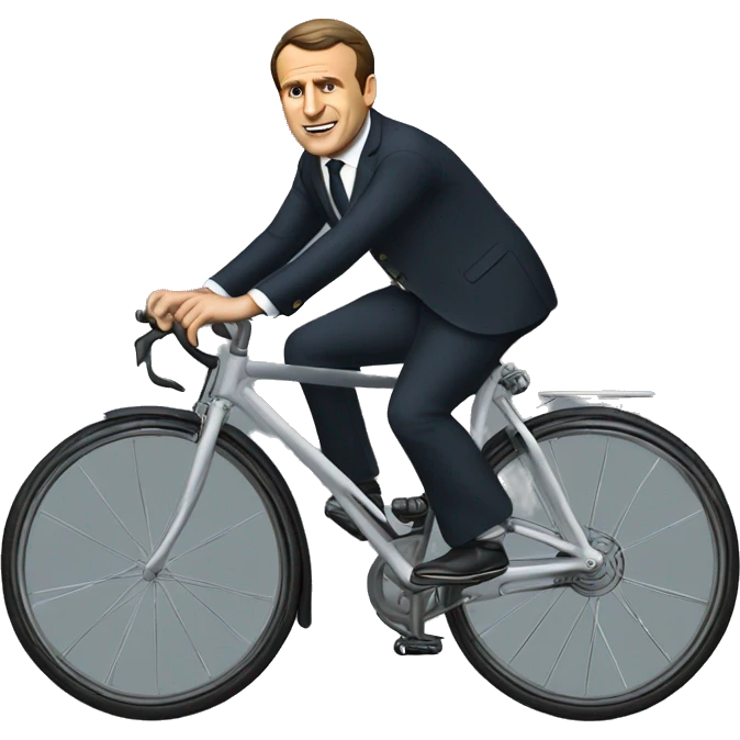 Macron sur vélo  emoji