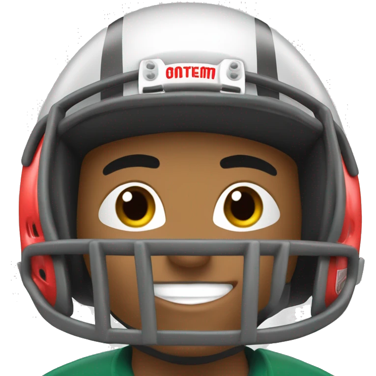 latino football player portrait in helmet of the colour #6CBAC6 emoji