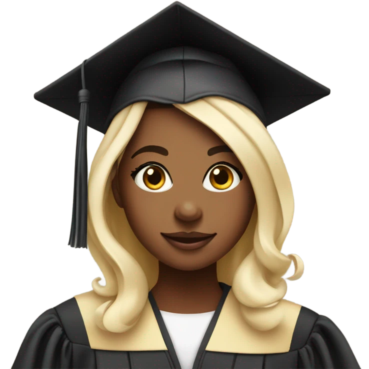 Graduated girl with big eye bags emoji