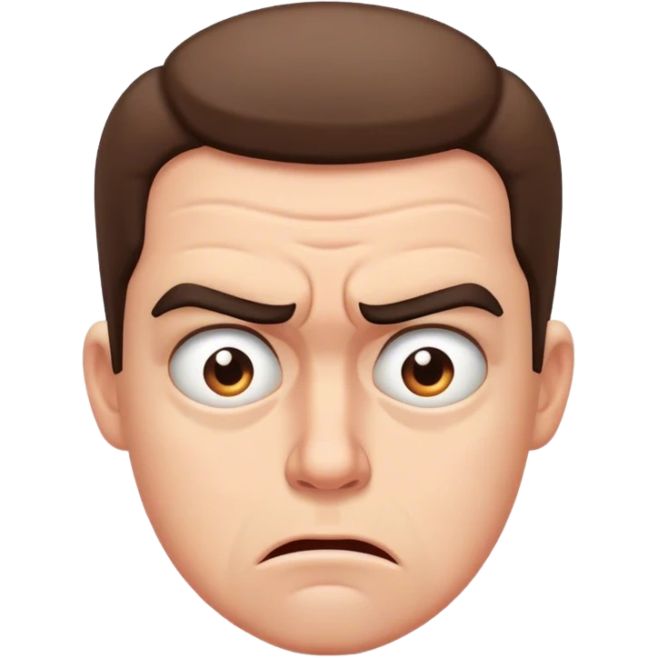 Irritated thinking emoji