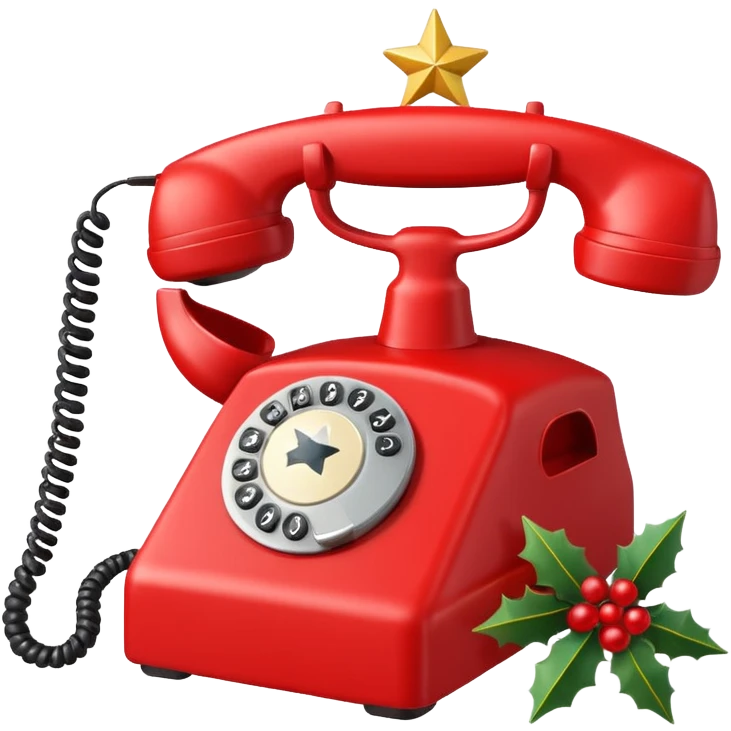 christmas telephone emoji