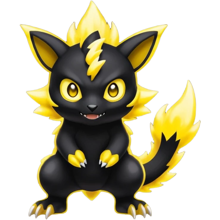 Elemental Dark-type-Electric-type natural Pokémon-Fakémon-creature emoji